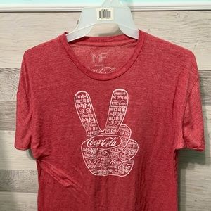 4/$40 XL coca-cola peace hand Printed Tee